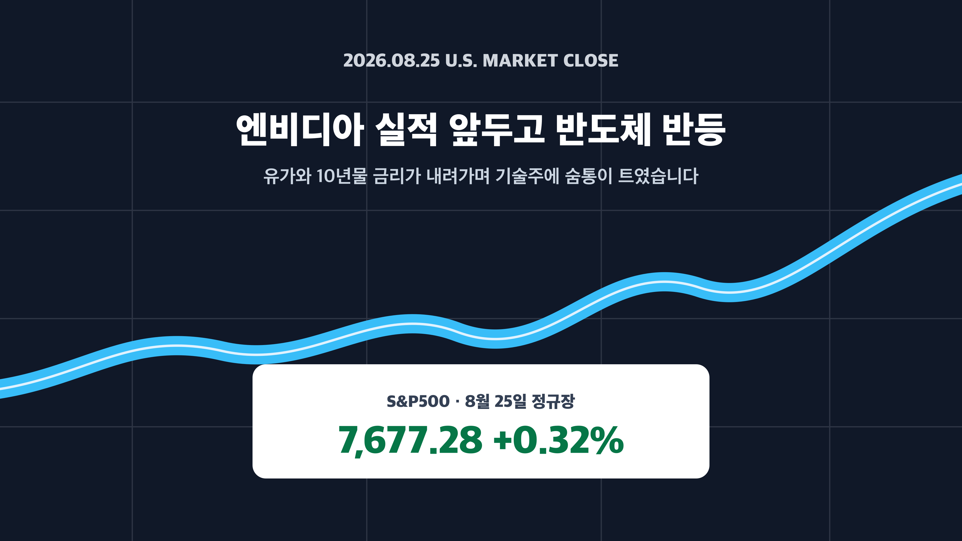 8월 25일 미국 증시 반도체 반등과 엔비디아 실적 경제 뉴스 분석