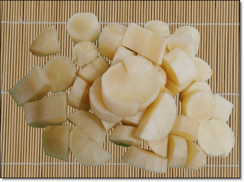 잘게썬 야콘