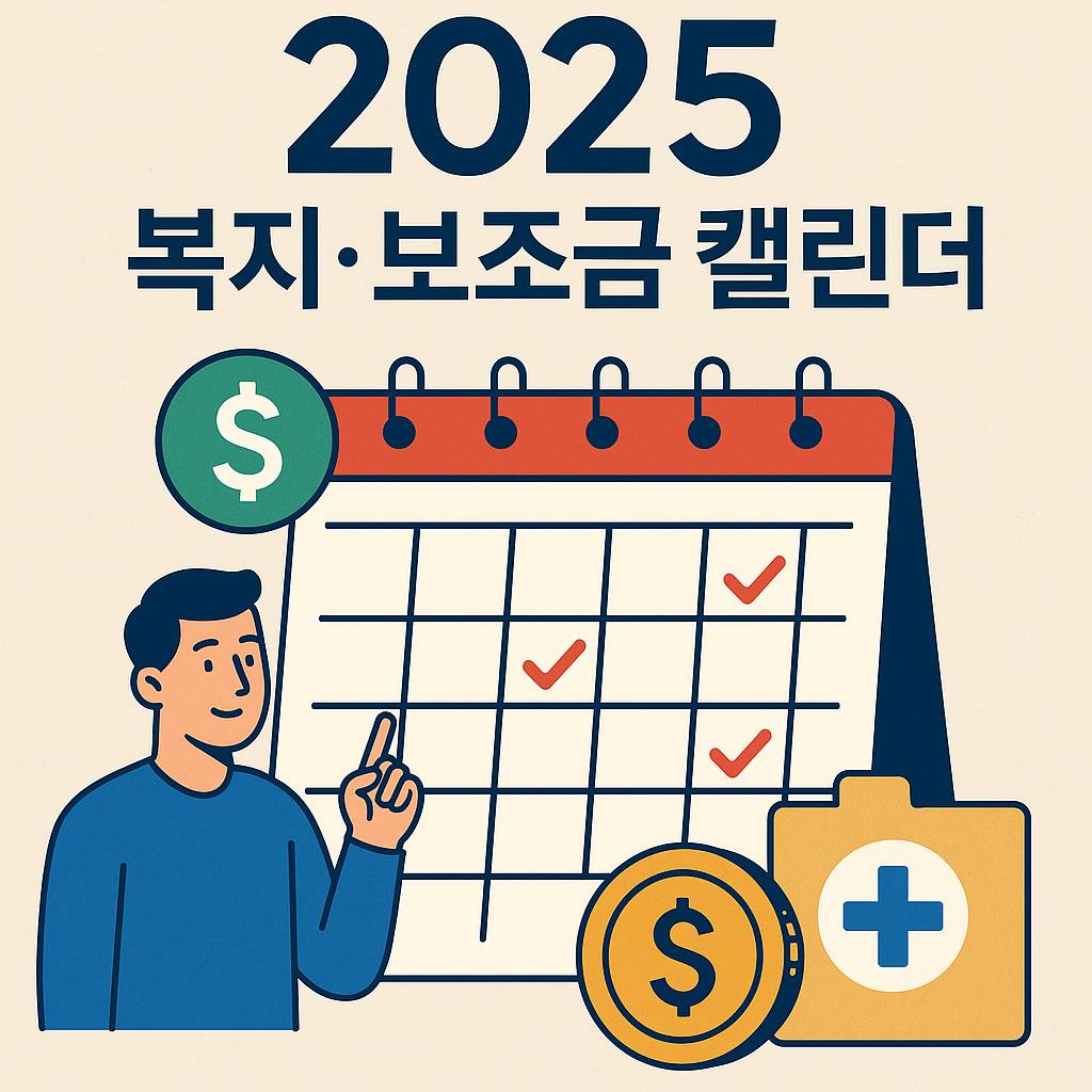 2025 복지 보조금 캘린더 안내