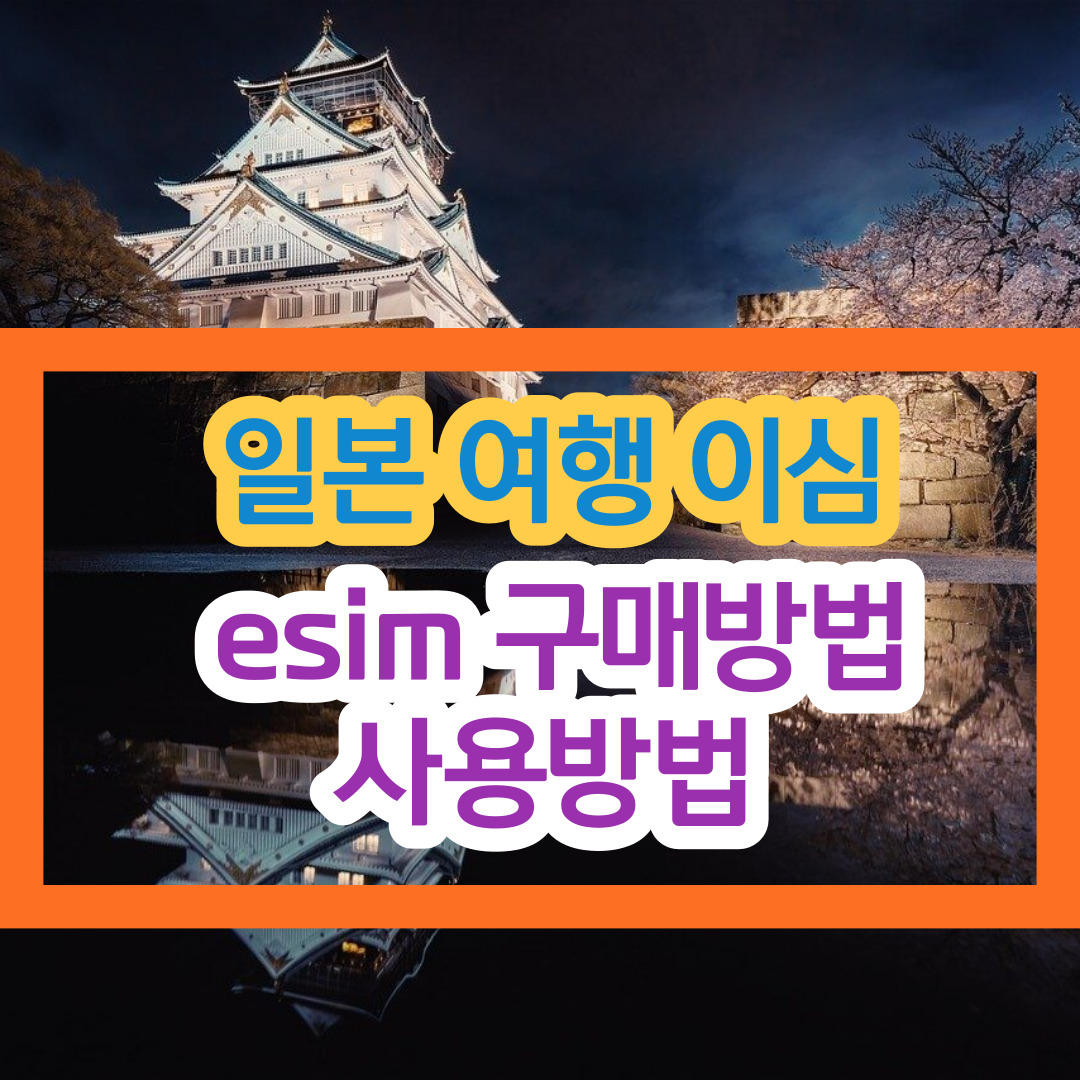 일본 여행 유심&#44; 이심(esim)&#44;구매 방법&#44; 사용 방법 완벽 정리!