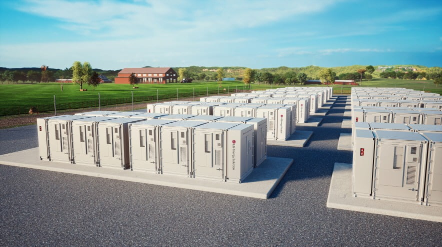 LG에너지솔루션 전력망용 ESS 배터리 컨테이너 제품.