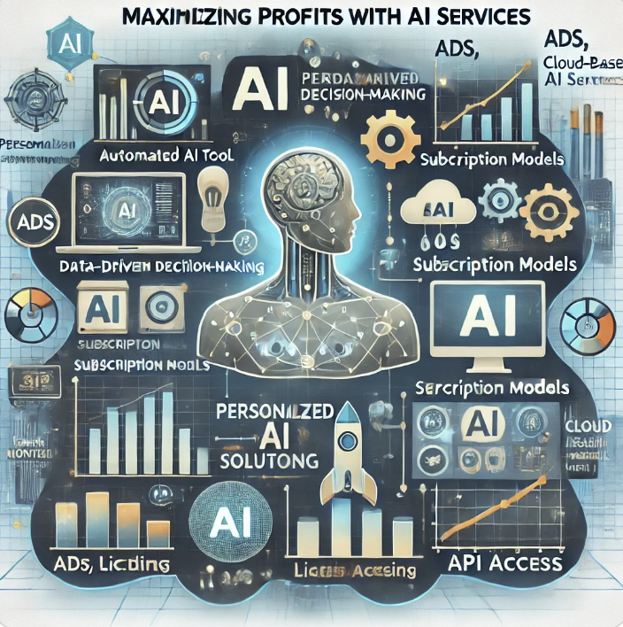 수익을 극대화하기 위한 AI 서비스 설계 방식을 요약한 사진