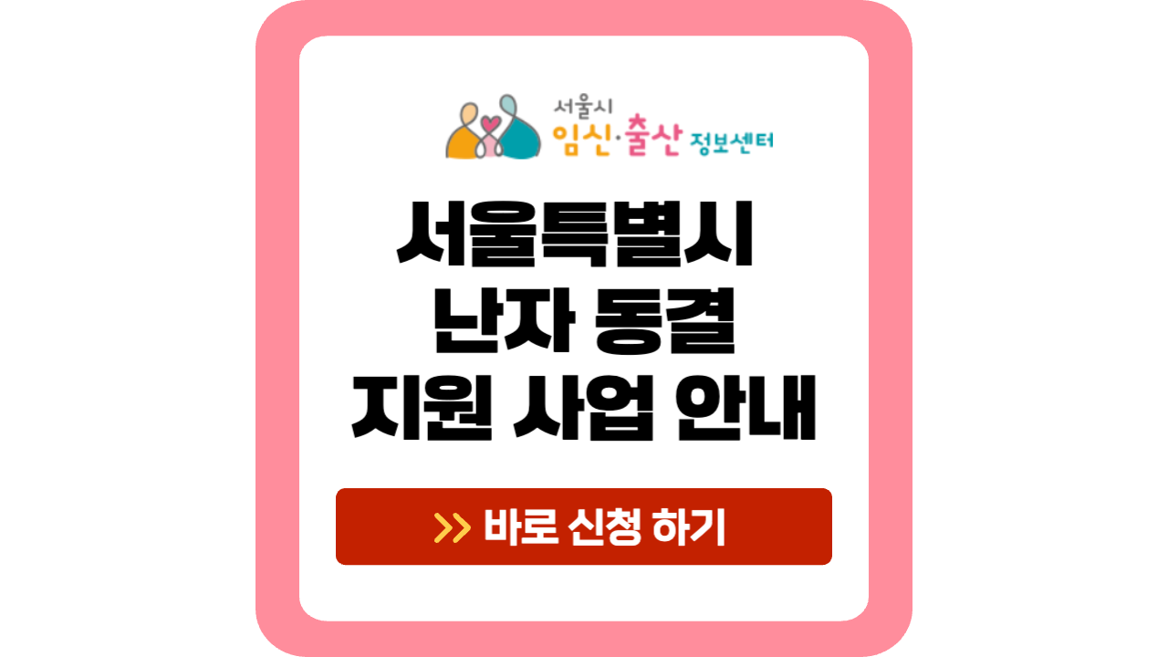 서울시 난자동결 지원사업 안내