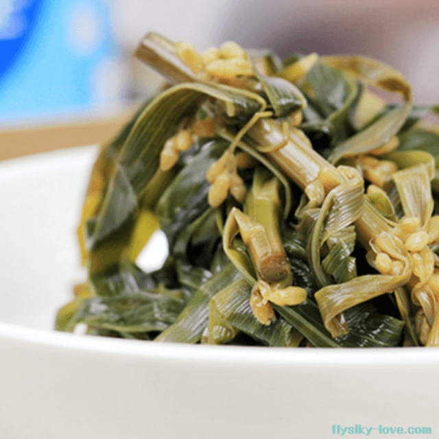 둥글레잎으로 만든 장아찌