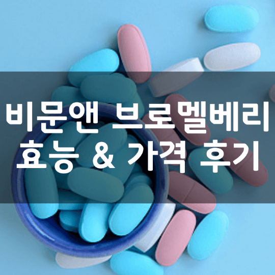 비문앤-브로멜라인-브로멜베리-뜻-성분-효능-부작용-복용법-가격-내돈내산-후기-추천-총정리