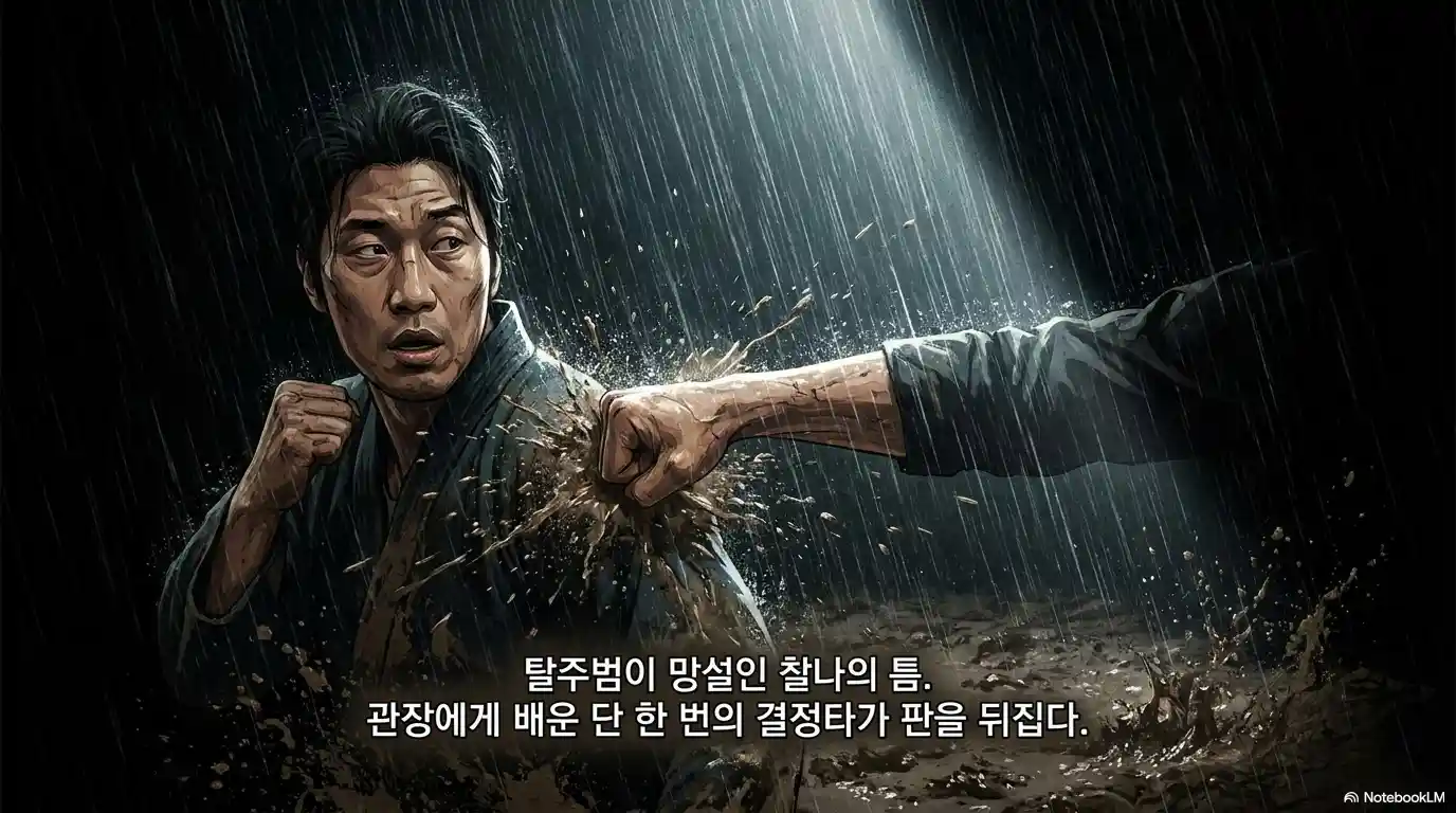 거북이 달린다 결말 역전 결정타 - 탈주범 망설임 틈타 관장에게 배운 기술로 송기태 제압 성공