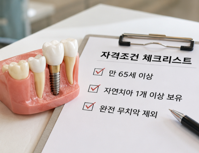 "65세 이상이면 임플란트 보험 적용돼요!" - 자격조건, 혜택, 신청방법 총정리 (2026)