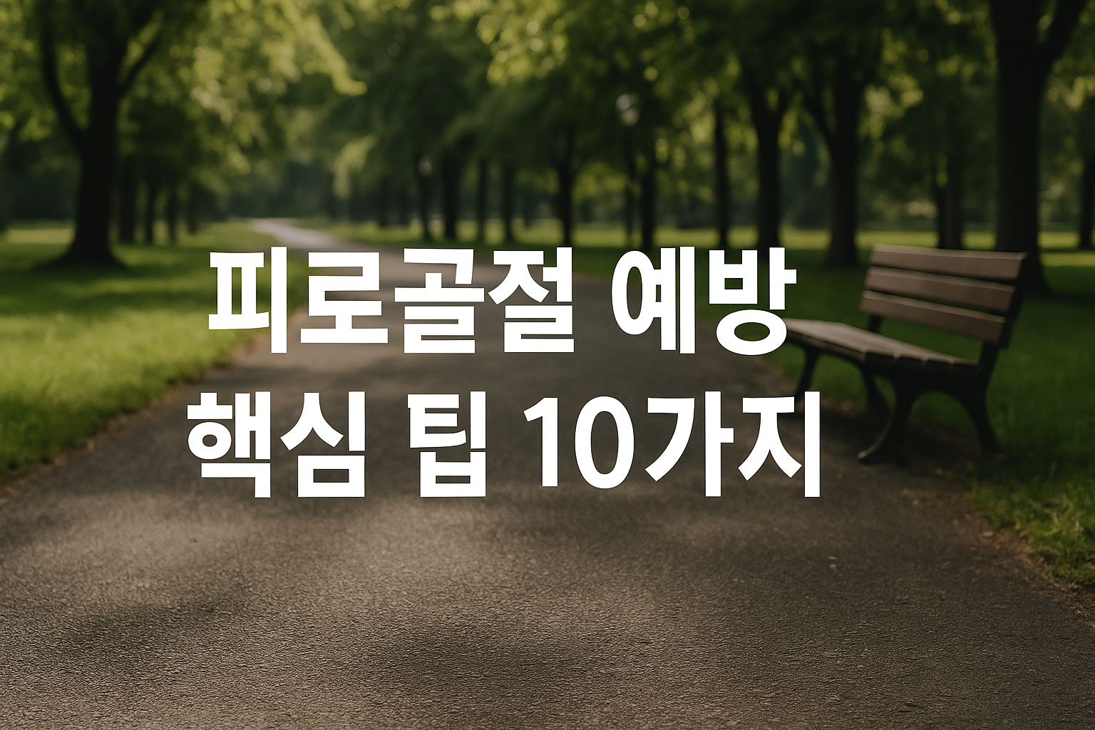 피로골절 예방 핵심 팁 10가지