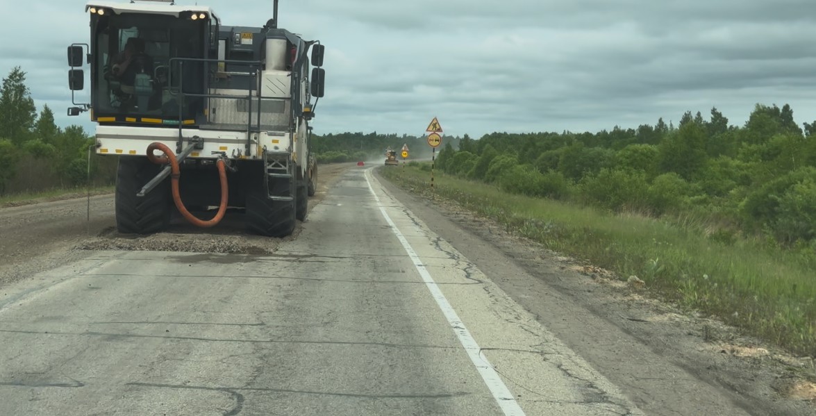 공사중인 시베리아 도로