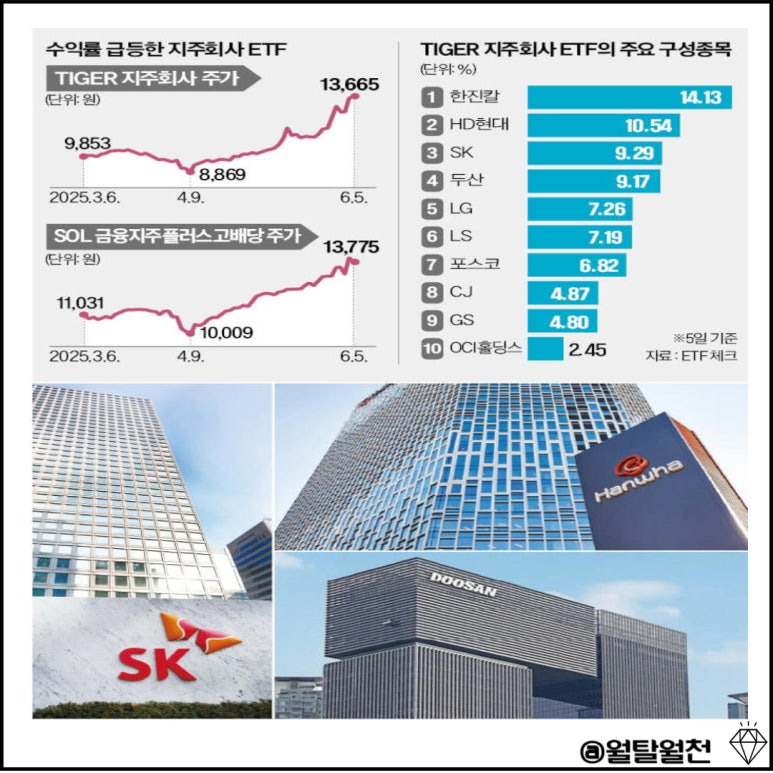 TIGER 지주회사 ETF 구성종목