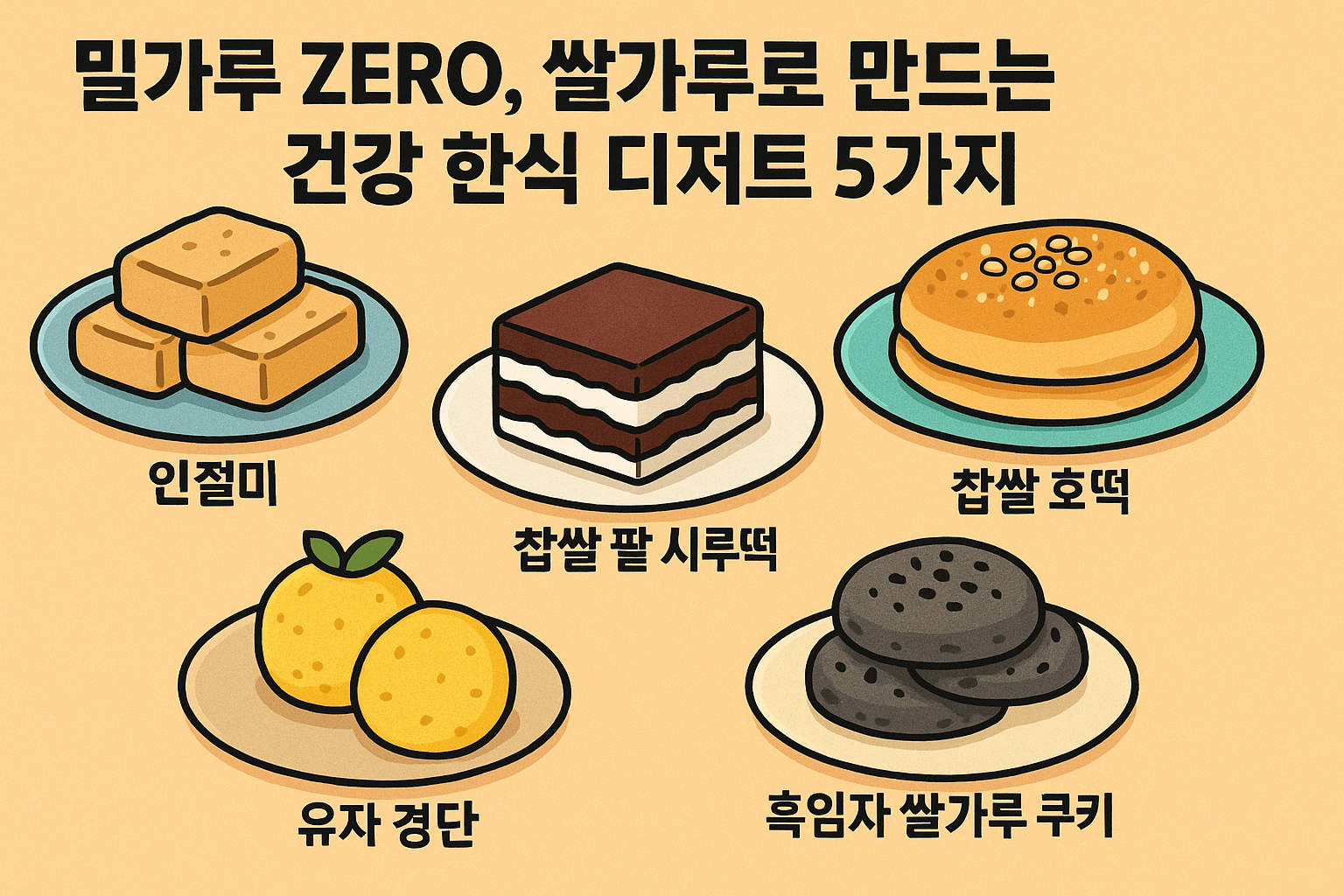 밀가루 ZERO, 쌀가루로 만드는 건강 한식 디저트 5가지