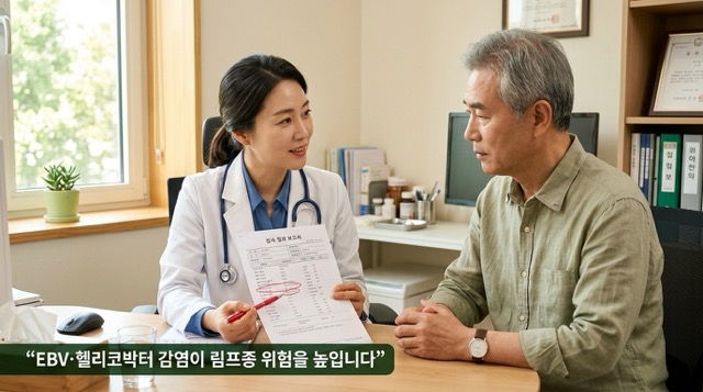 림프종 원인 EBV 헬리코박터 면역억제 가족력 상세 설명