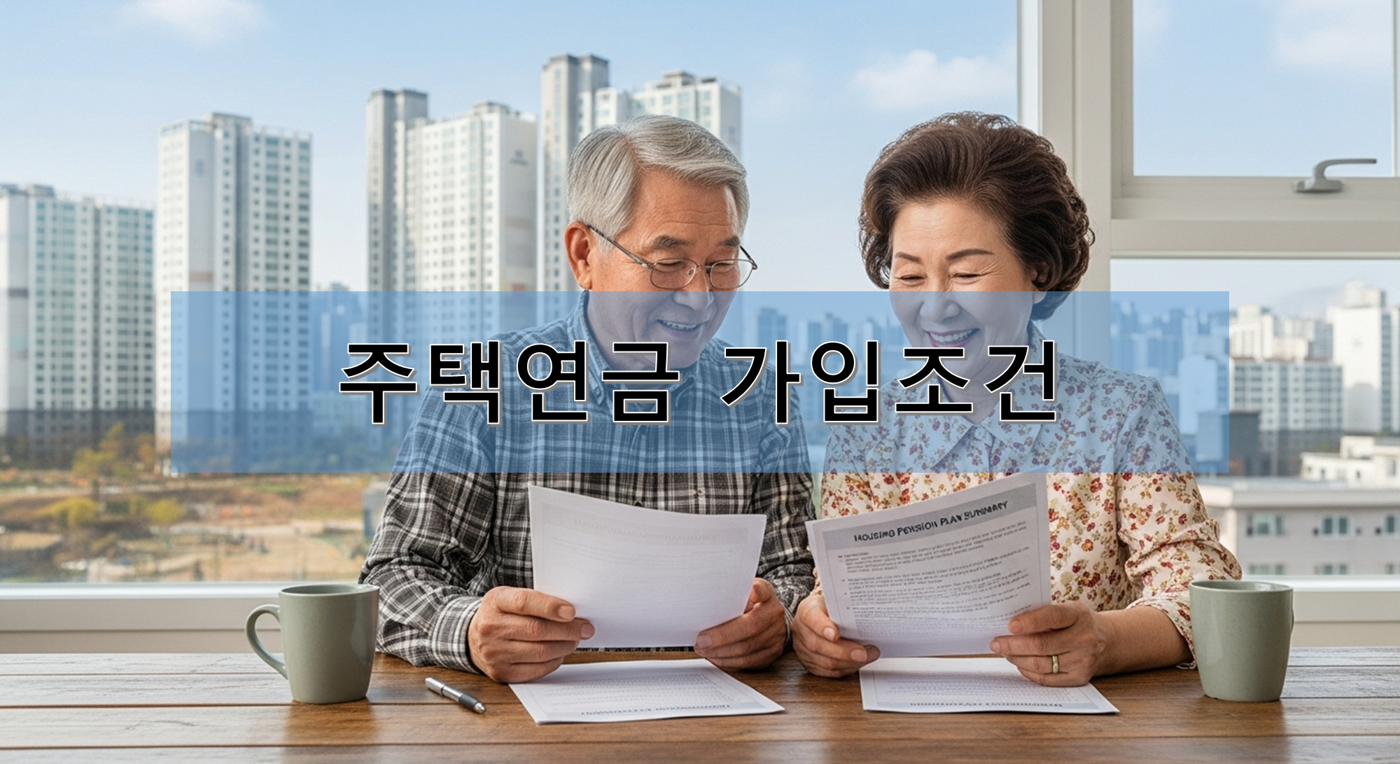 주택연금을 신청하고 좋아하는 늙은 부부