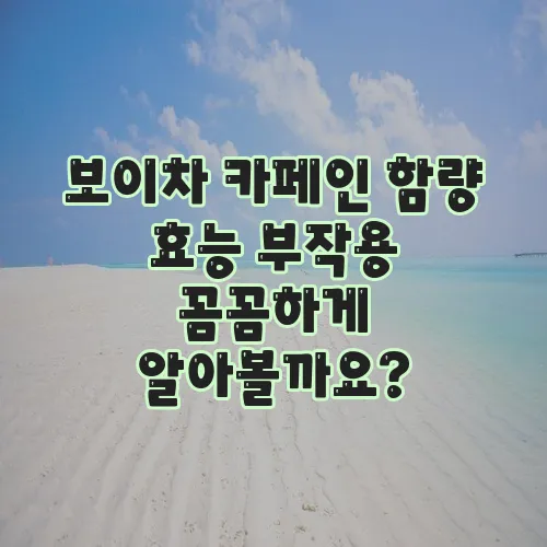 보이차 카페인 함량 효능 부작용 꼼꼼하게 알아볼까요?