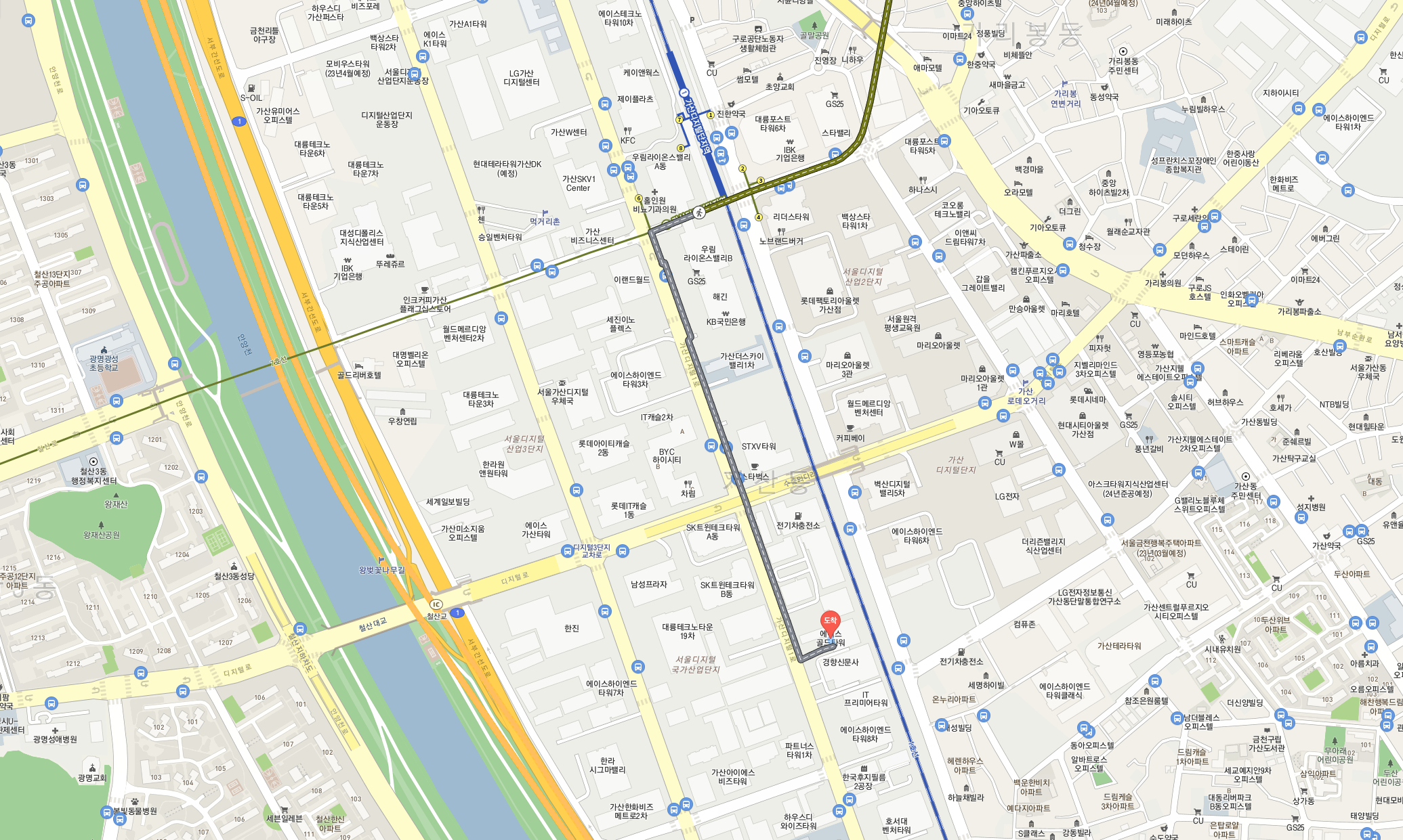 가산 지식산업센터 가는길