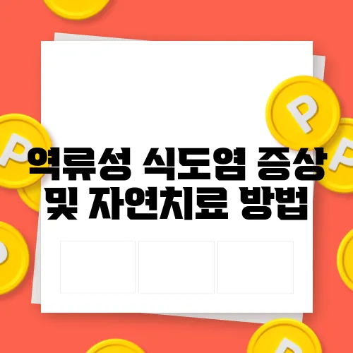 역류성 식도염 증상 및 자연치료 방법