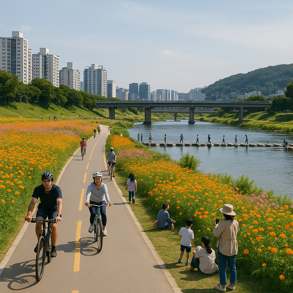 한강 자전거길 상세 분석 (노선별 거리·소요시간)
