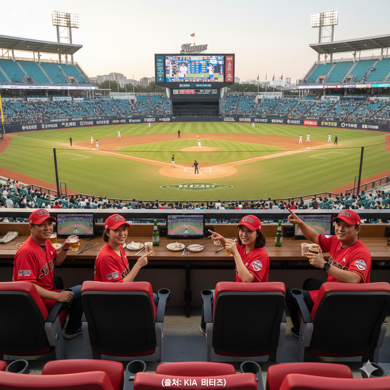 ▲ 광주-KIA 챔피언스 필드 챔피언스 존. 시원한 시야와 편의성을 갖춘 좌석입니다