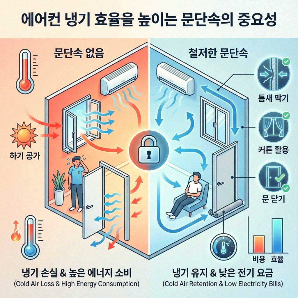 시원함을 꽉 잡아주는 에어컨 냉기 손실 줄이는 현명한 요령