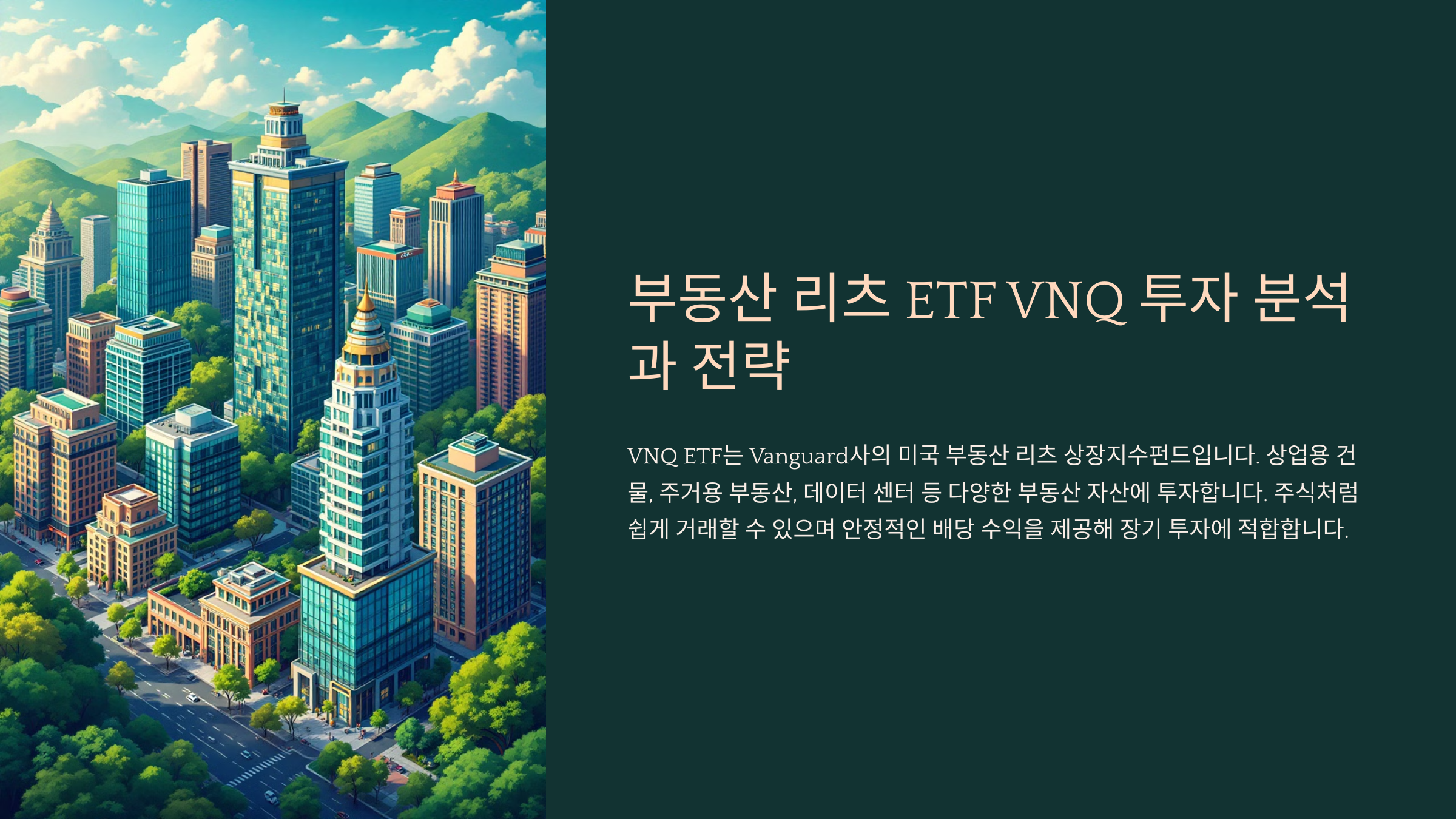 부동산 리츠 ETF VNQ 투자 분석과 전략