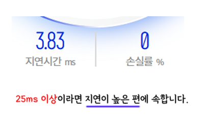 nia 지연 시간 측정 시