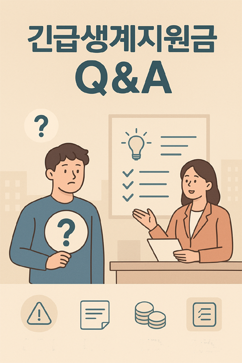 긴급생계지원금 Q&A 이미지