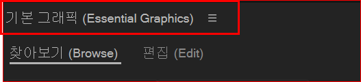 기본 그래픽 패널