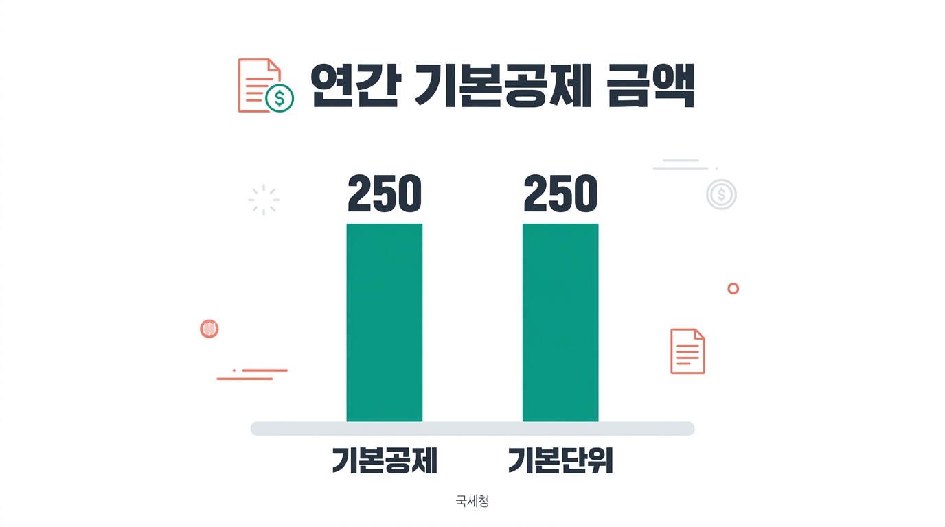 양도소득세 계산기 연간 기본공제 금액