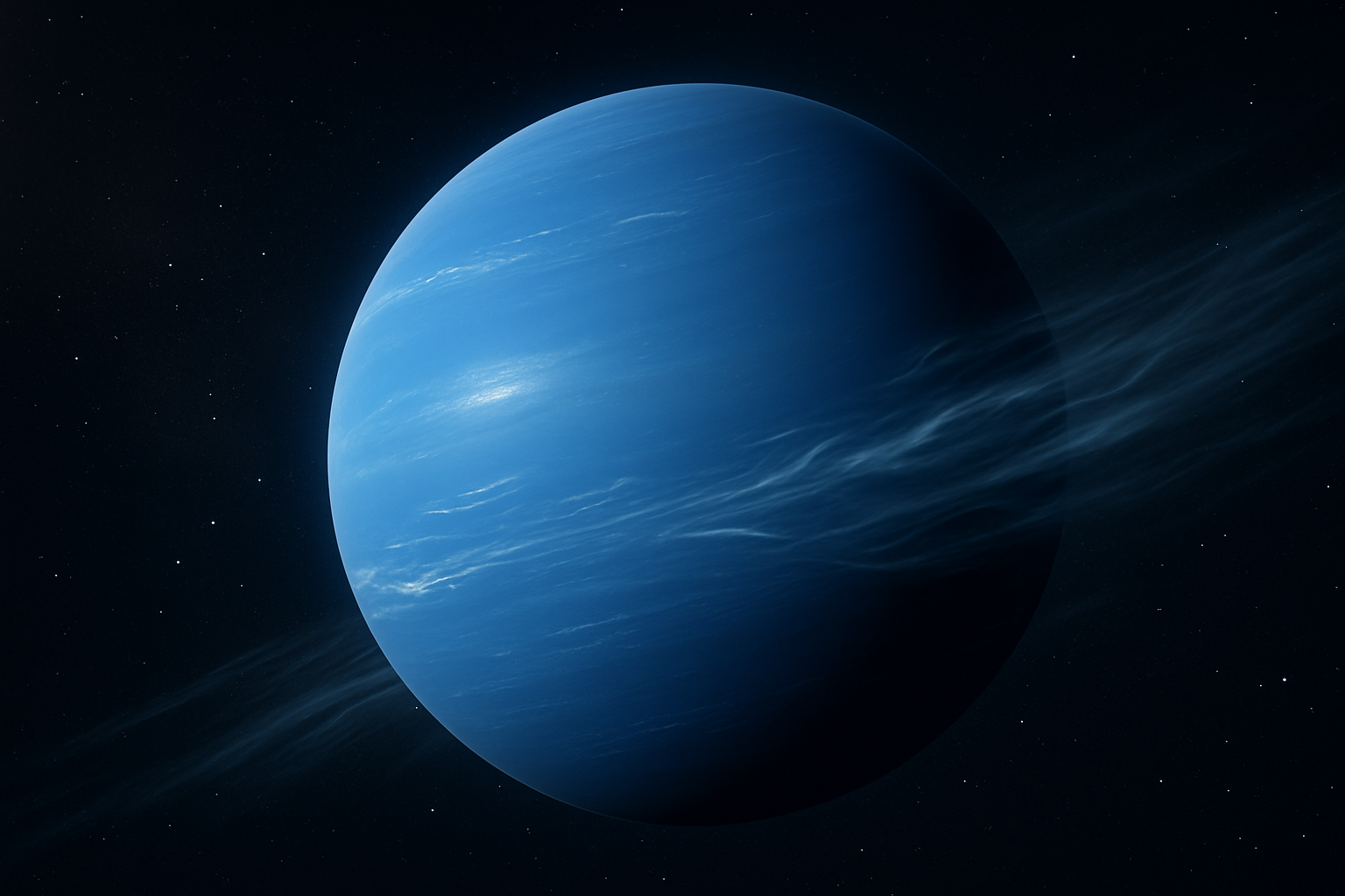 해왕성에서 불어오는 초고속 바람의 모습