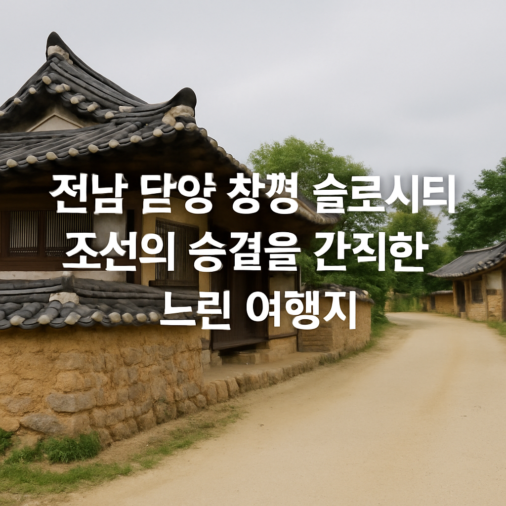 🌿 전남 담양 창평 슬로시티, 조선의 숨결을 간직한 느린 여행지