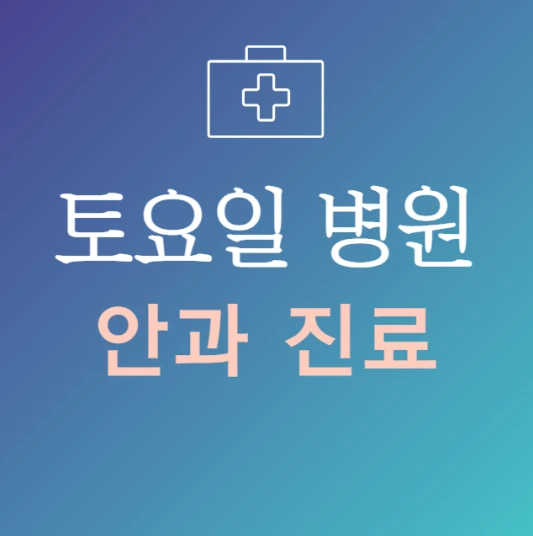 토요일-진료-늦게까지-하는-안과-병원-24시간-안과과-주말에-문여는곳
