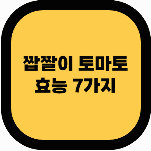 🍅 짭잘이토마토 효능 7가지! 건강에 좋은 이유는? 🍅