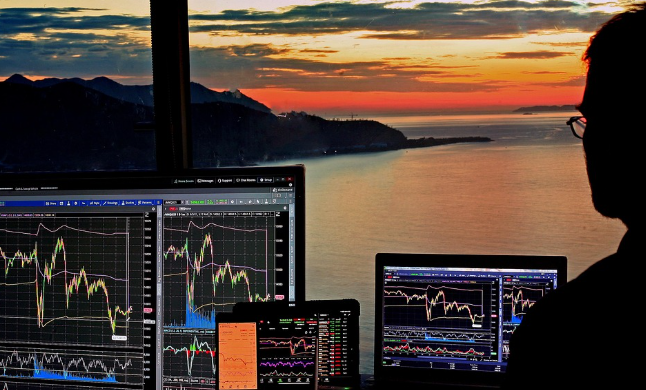 주식시장 그래프 이미지