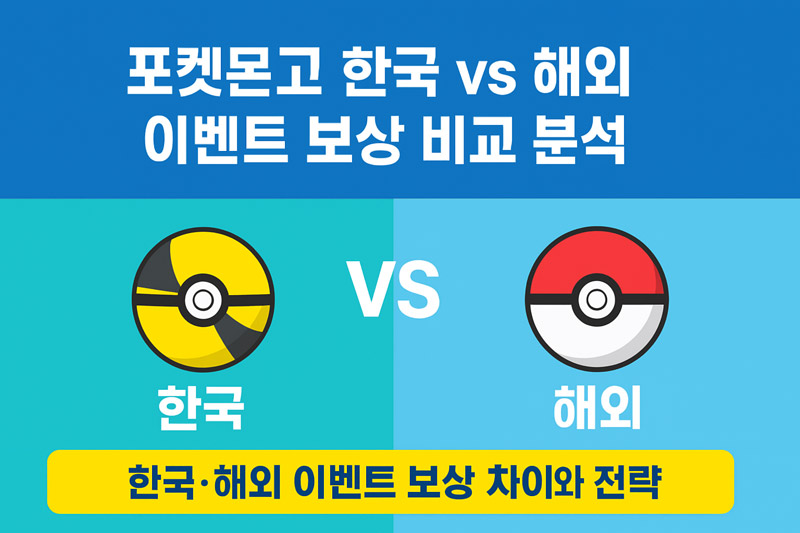 포켓몬고 한국 vs 해외 이벤트 보상 비교 분석