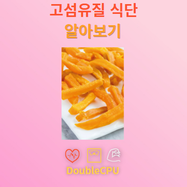 고섬유질 식단 하는 법 및 효과 및 중요성