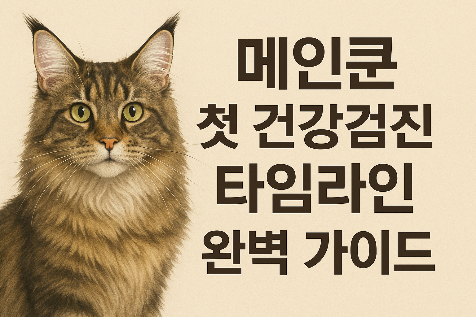 메인쿤 첫 건강검진