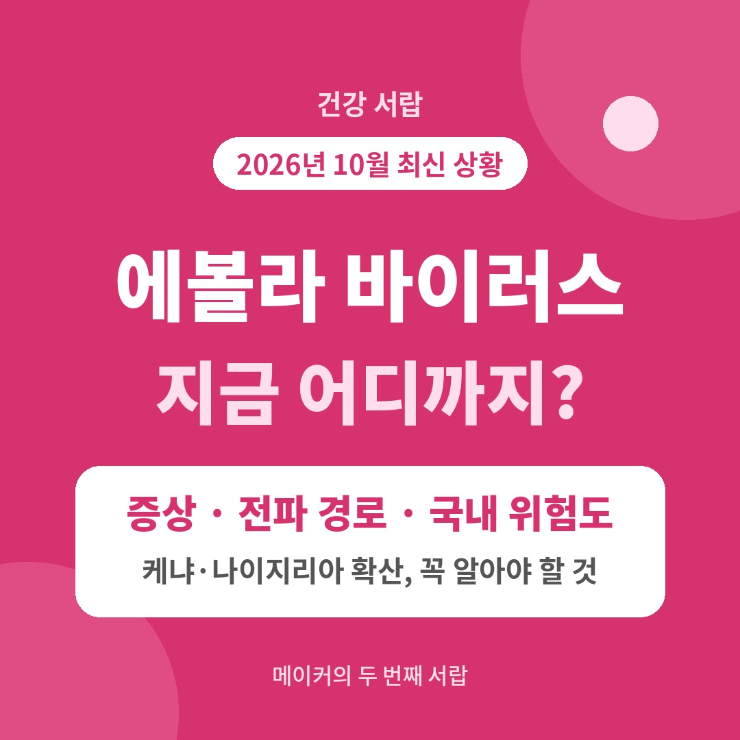 에볼라 바이러스 2026 증상 전파경로 국내 위험도