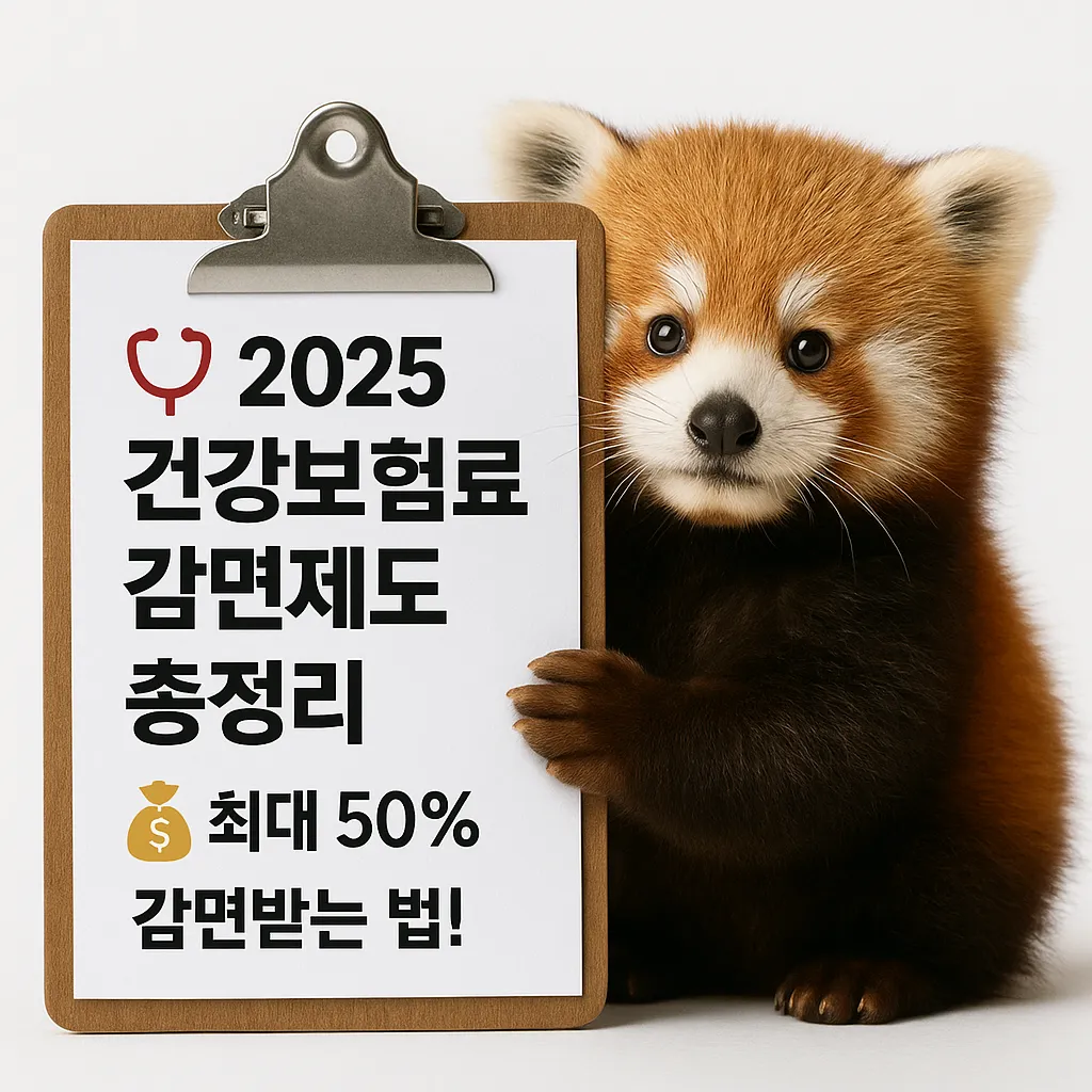 2025 건강보험료 감면제도 신청방법, 감면율표, 자격요건, 국민건강보험공단 공식 안내