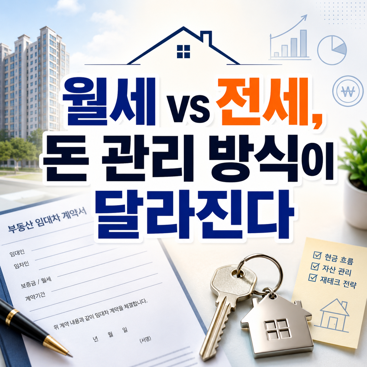 월세 vs 전세, 돈 관리 방식이 달라진다