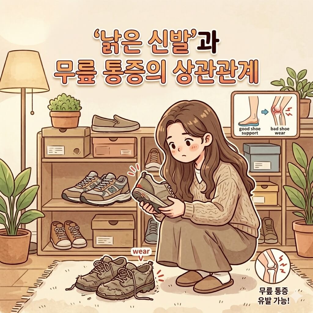 낡은 신발과 무릎 통증의 상관관계