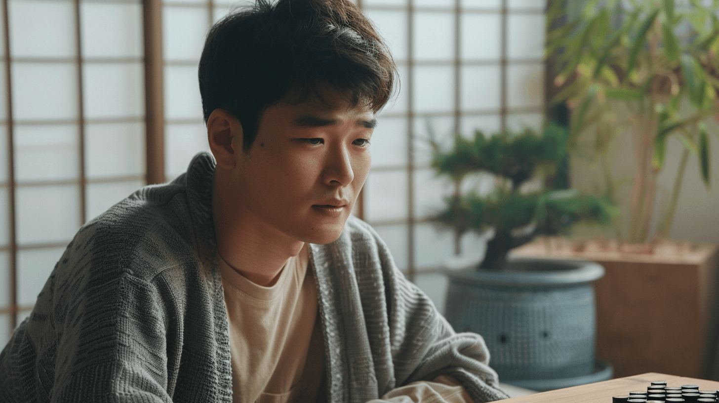 바둑에-집중하고-있는-남자