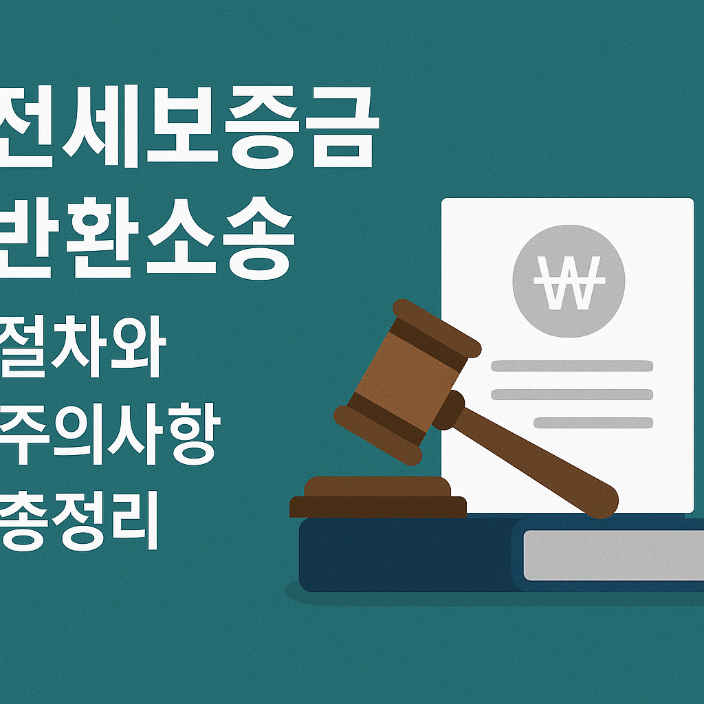 전세보증금 반환소송 절차와 주의사항 총정리