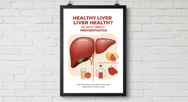 간 건강을 지키자는 공익 포스터 디자인