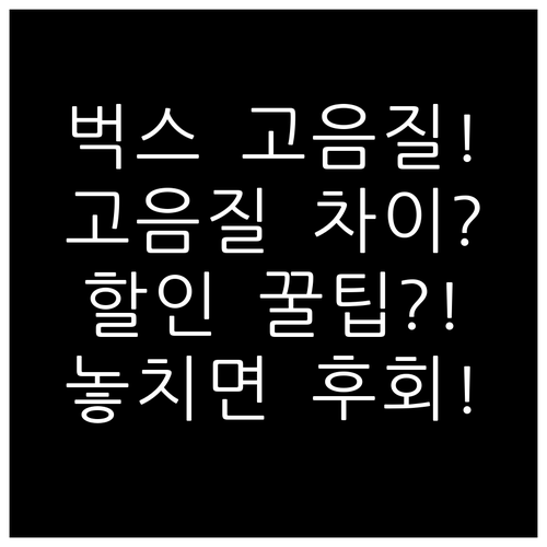 벅스 고음질 서비스 특징부터 이용권 ..