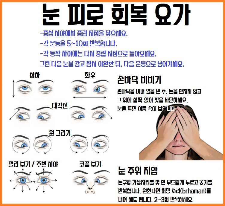눈 피로 회복 요가