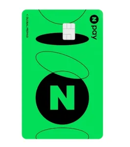 네이버페이 머니카드 디자인 (녹색)