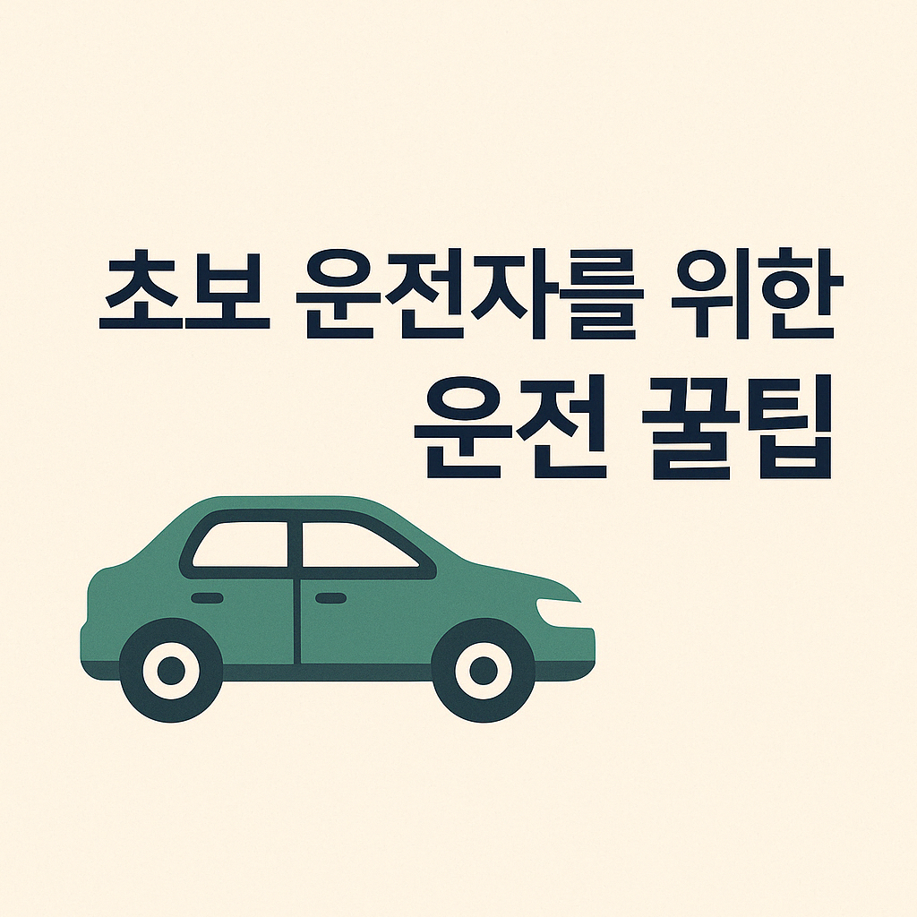 초보 운전자를 위한 운전 꿀팁 총정리