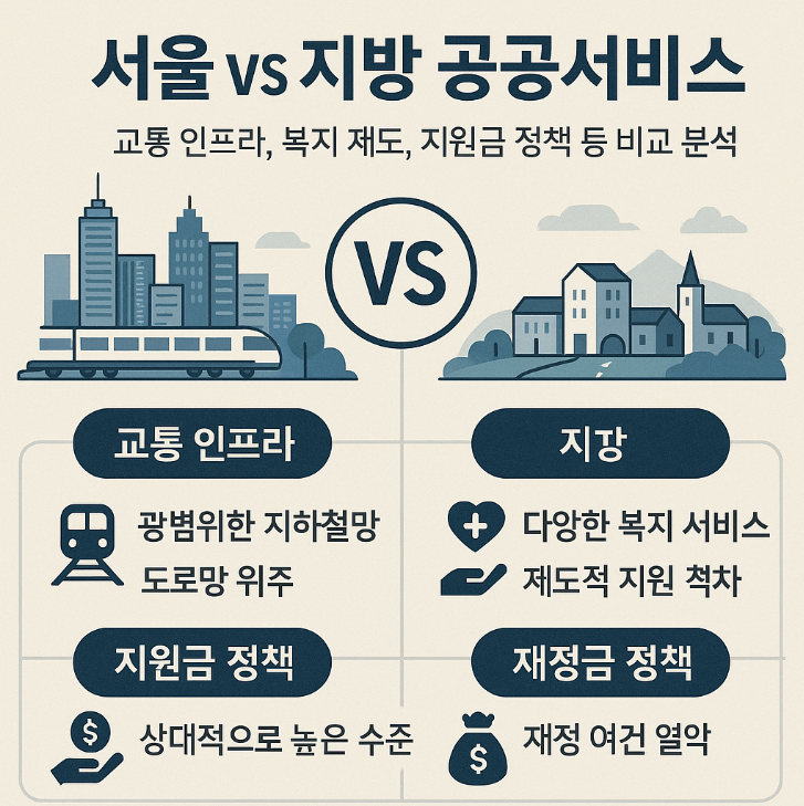 서울 vs 지방 공공서비스 차이 관련 사진