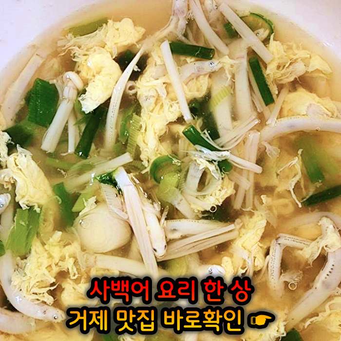 경남 거제 맛집 사백어회