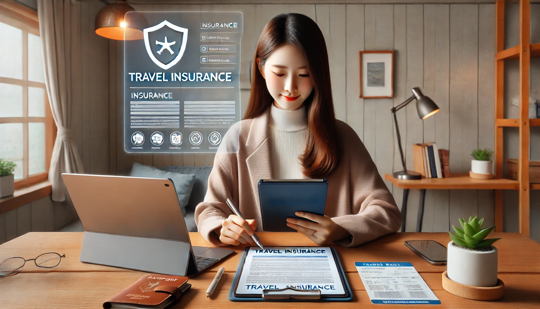 여행자보험 가입하는 이미지